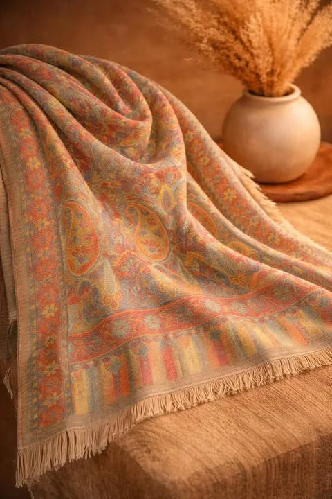 PASHMINA FLORAL - Beige