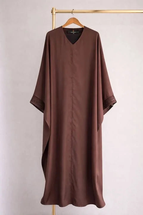 Kaftan-Style Abaya - Brown