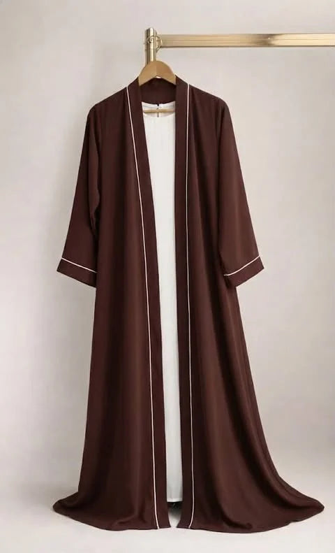 Classic Gown Style Abaya - Brown